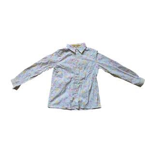 Cacharel button up collared floral kids shirt, size 4 years